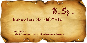 Wukovics Szidónia névjegykártya