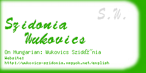 szidonia wukovics business card